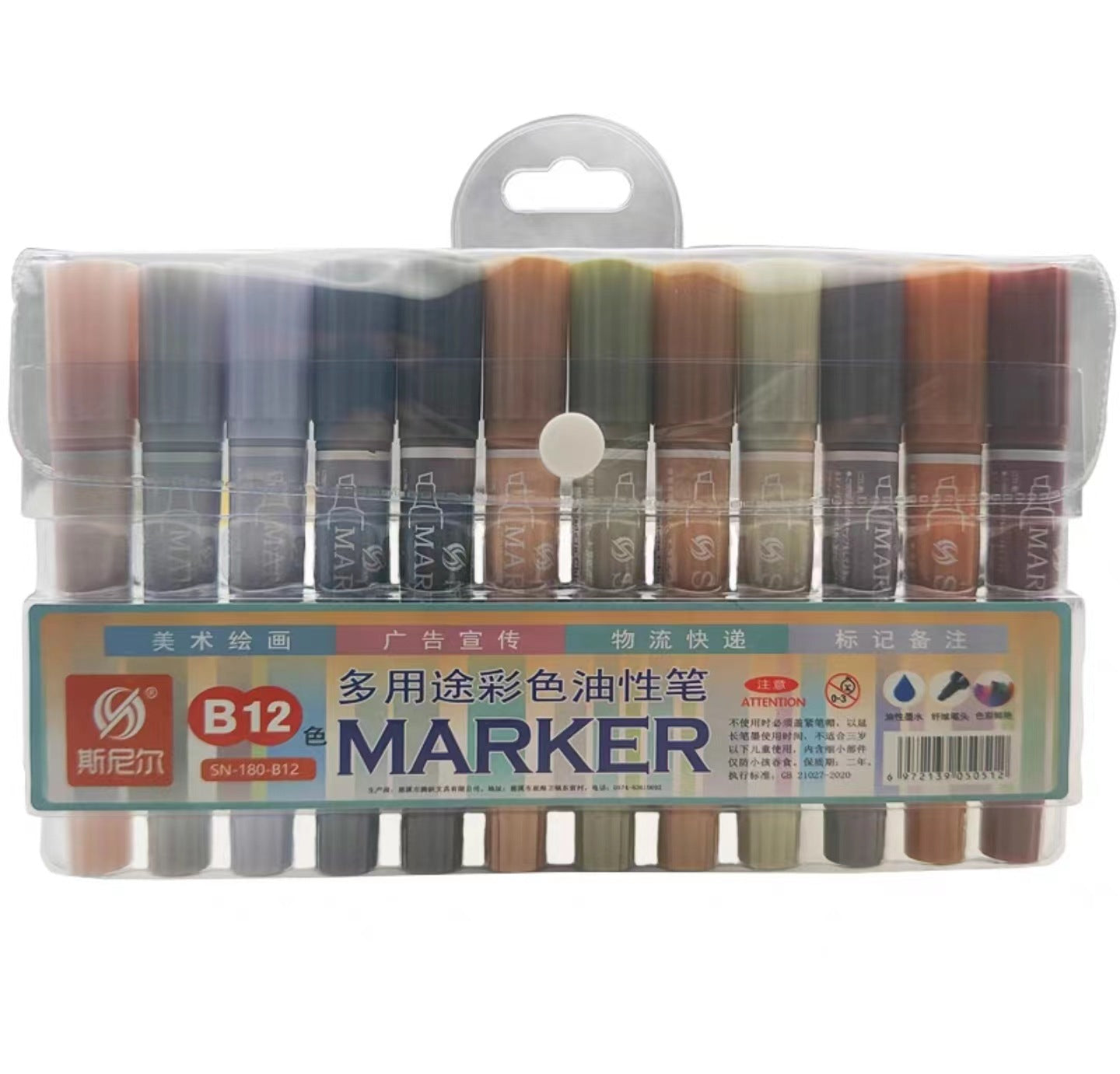 Wholesale Large Double Ended Oily Plastic Marker Pens